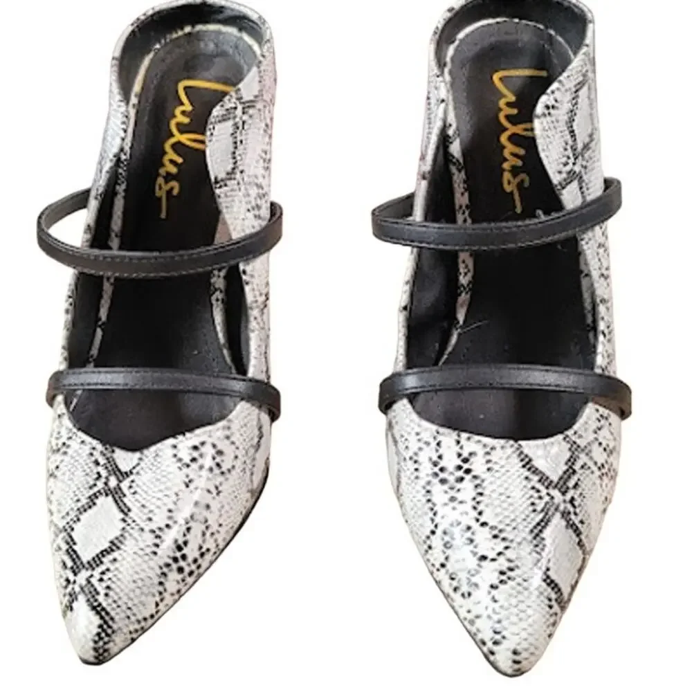 Lulus- Farryn Snakeskin Print- 3 inch heel- size 8 - Picture 2 of 7